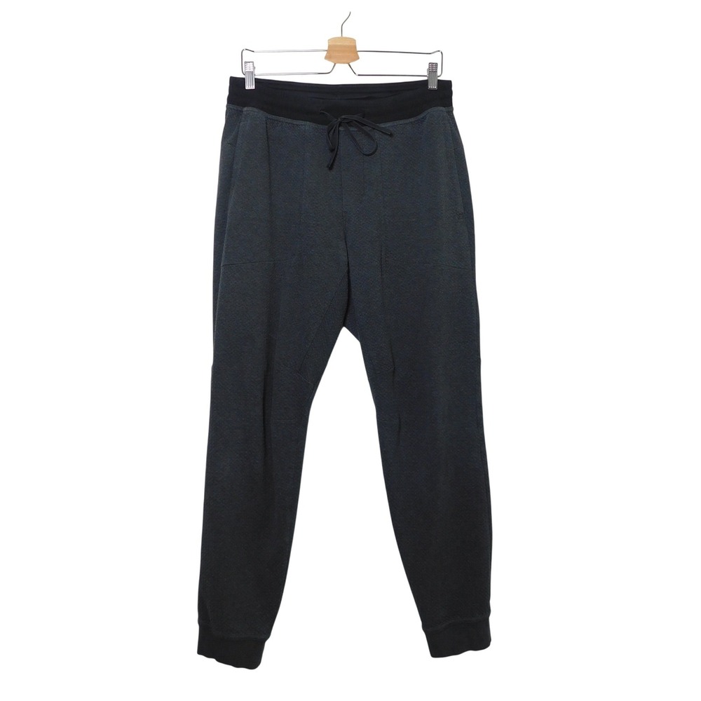 Lululemon At Ease Jogger Heathered Black Textured Sweatpants M5642S Mens Large